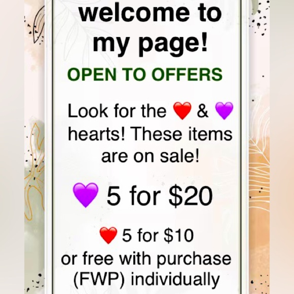WELCOME! ❤️ CHECK OUT THESE DEALS AND GREAT ITEMS!!